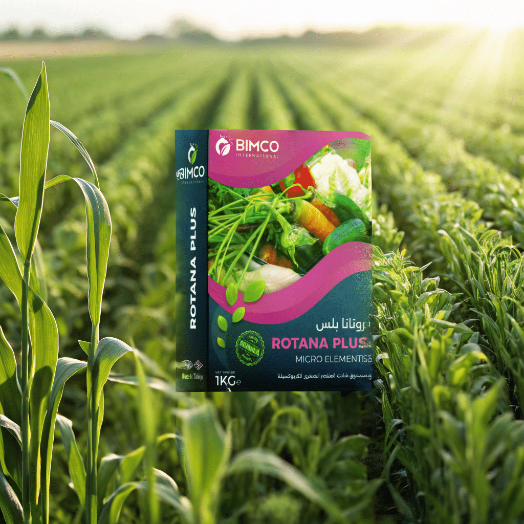 Healthy, pest-resistant crops thriving with micronutrient fertilizer
